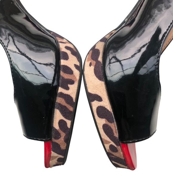 Rampage Flanders Sling Backs Red, Black And Leopard Print 4” Women’s Heels Sz 7 - Picture 9 of 15